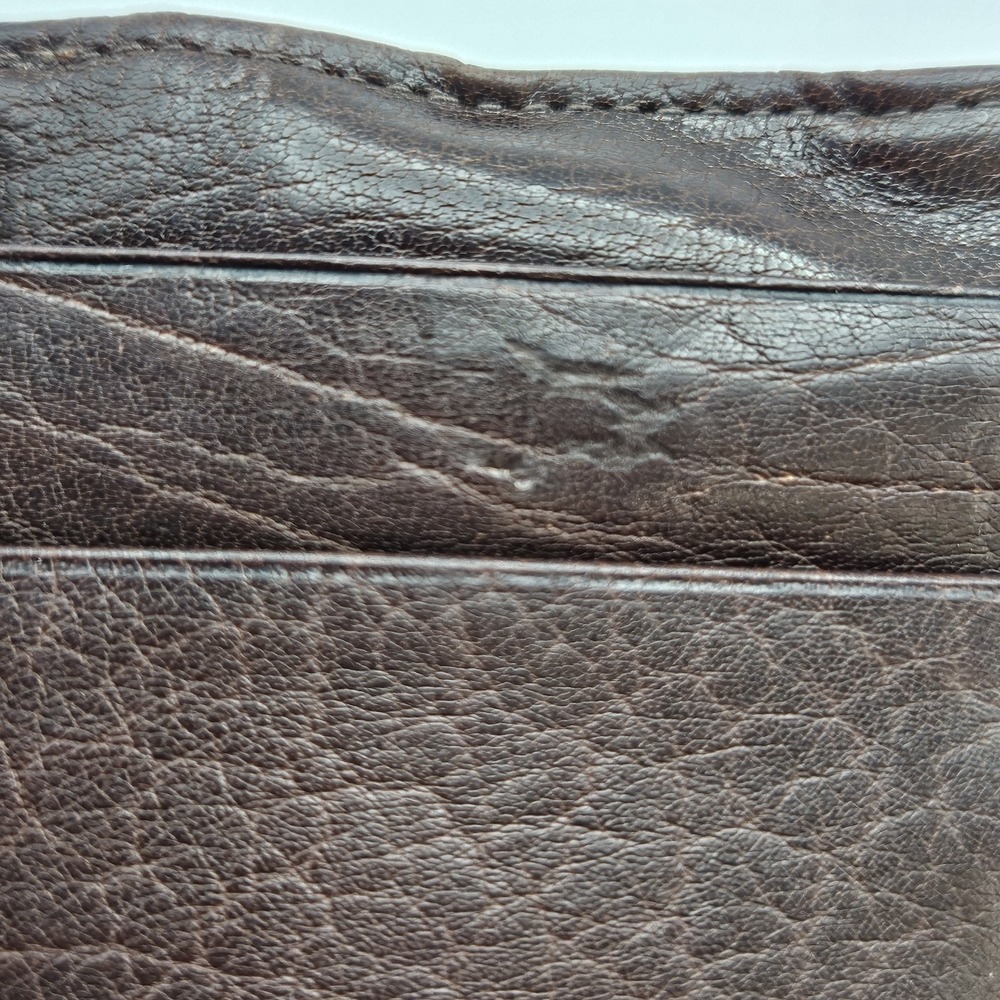 L.S. Ayres Women's‎ Unisex Wallet Brown Leather Vintage Made in Italy Kiss Lock - Picture 11 of 13